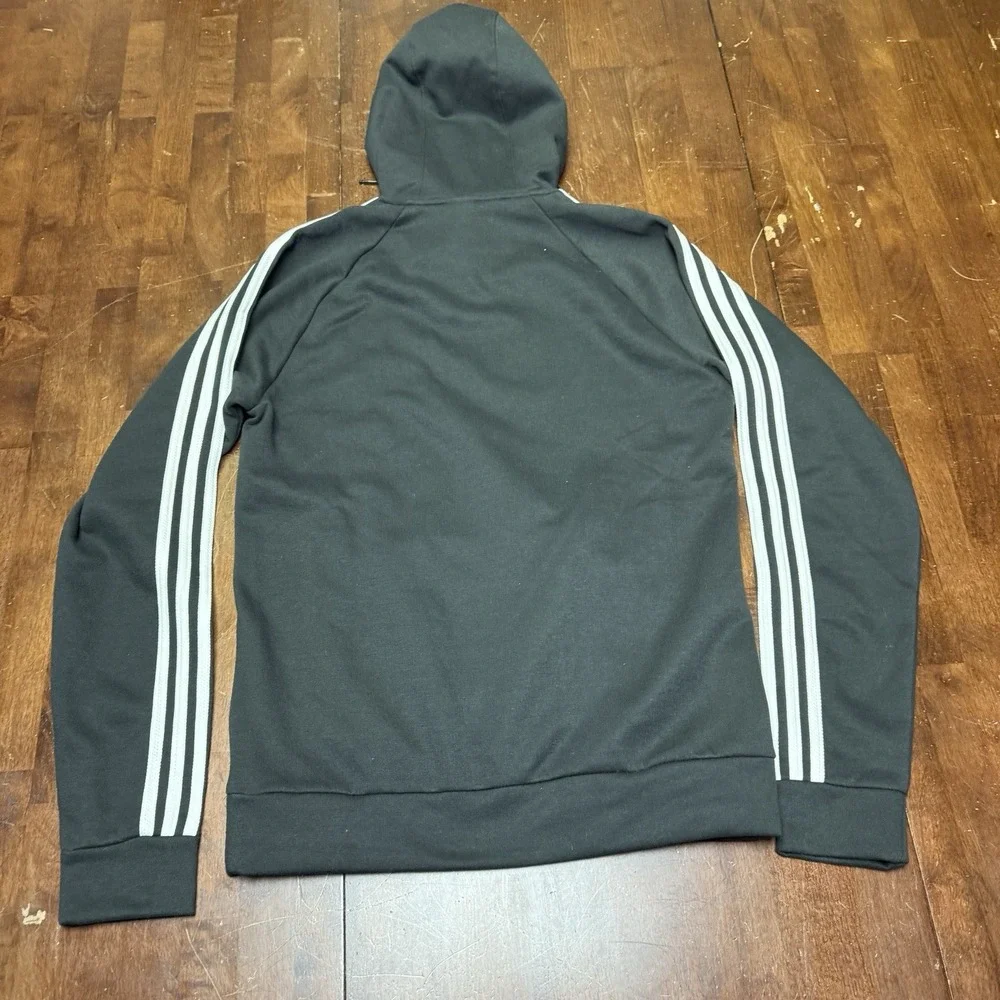 Adidas Mens Essentials Fleece 3-Stripes Hoodie with Front‎ Pocket Size Small $55